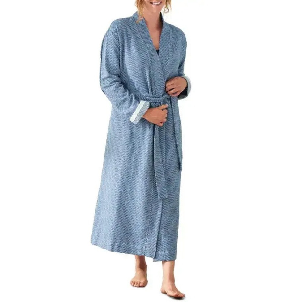 NWT $148 COYUCHI gender inclusive mediterranean organic cotton robe size S/M